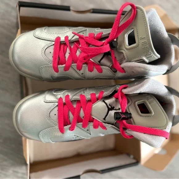 Air jordan 6 retro gg metallic silver/pink - Picture 3 of 4